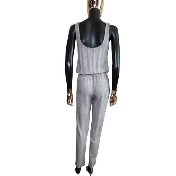 Anthropologie Cloth & Stone Gray Washed Sleeveless Tank Jumpsuit Size XS - Picture 3 of 11